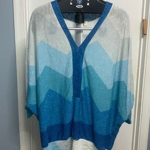 Shades of blue Chevron pattern, stylish shirt